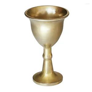 カップソーサーバンケットカップピュアブラスワインゴブレット銅ティーガラスティーカップ重い