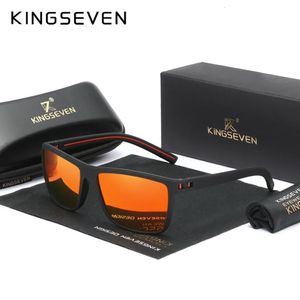 Kiingseven الاستقطاب Mens Sunglasses Sports Anti-Slip TR90 Full Frame UV400 Eye Protects Groass Driving-Eyewear 240323