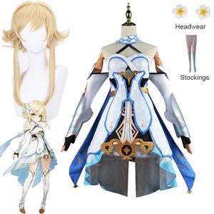 Game Genshin Impact Lumine Cosplay Kostium sukienki na Halloweenowe kostiumy dla kobiet vestido garnitur rola gra ubrania mundur