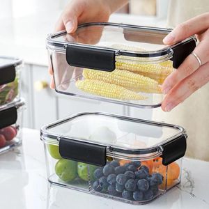 Storage Bottles Plastic Multifunctional Refrigerator Box Lunch Food Preservation With Lid Container 400/800/1100ML