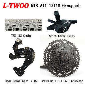 ltwoo ax11 mtbバイクグループセット11スピードシフター+リアデレーアール+競争ワークカセット+ybn 11sチェーン4ピース自転車セットイーグルパーツ