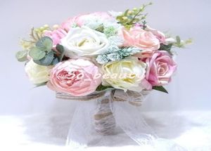 Peony Hortangea Bridal Bouquet Wedding Bukiets Bride Girl Flowers Home Party Dekoracja Fałszywy stół kwiat Multi Color6670160