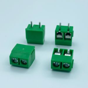 10pcs verde KF301-2p parafuso de parafuso Bloqueio do conector do fio de bloco 5,0 mm KF301 2pin Adaptador de bloco de terminal PCB reto de 2pin Spliceable