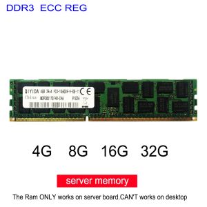 Rams DDR3 4GB 8GB 16GB 32 GB Pamięć serwera Reg ECC 1600 1333 1866MHz PC3 RAM 16GB 8GB 4GB 32 GB Obsługa x79 x58 LGA 2011 płyta główna