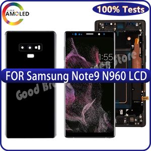 AAA+ 6.4 Super AMOLED dla Samsung Galaxy Note9 wyświetlacz panelu dotykowego ekran Note 9 N960 Digitizer Zespół N9600 N960F LCD