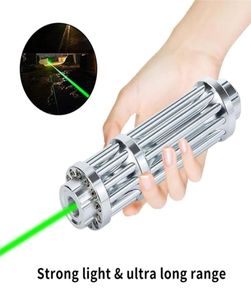 Puntatore laser Green Sight penna 532nm 2000mW Focusta di torcia ad alta potenza Focus Burning per la caccia 18650 Carica 2202092393739