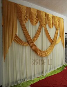 2020 NEW Designed Wedding Backdrops with Luxurious Gold Swag for Wedding Decorations 3m6m6767356