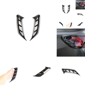 New 2pcs abs luminosos pretos brilhantes esportes de decoração de ar acessórios de carro para audi a3 8y sedan/hatchback 2020 2021