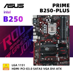 Płyty główne LGA 1151 Zestaw płyty głównej Asus Prime B250Plus +I5 7500 Intel B250 Obsługuje Core I77700 DDR4 64 GB PCIE 3.0 M.2 Typec ATX