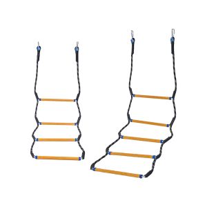 Boat Rope Ladder Assist Boarding Ladder Resin Rungs Climbing Ladders for Inflatable Boat Kayaking Sailing Motorboat Fishing Boat