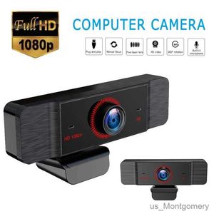 Webcams Intelligent PC Video Capture Câmera de alta precisão webcam para novo computador 1080p Sensibilidade de alta sensibilidade para laptop mini webcam