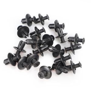 50/20/10 Pcs Car 8mm Hole Plastic Rivets Fastener Push Clip Black Vehicle Door Trim Panel Retainer Fastener Clip for Toyota Audi