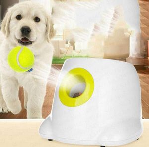 Billigaste Dog Pet Toys Tennis Launcher Automatic Throwing Machine Pet Ball Throw Device 369m Sektionsemission med 3 bollar4394118