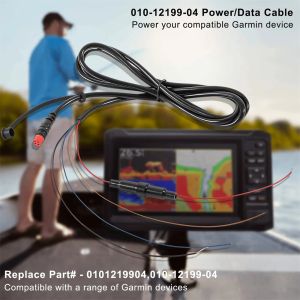 010-12199-04 Cabo de potência Adaptador de conexão rápida 4 pinos 4xdv para Garmin Echomap Striker Series Fishfinder Imperperperimentável Conector