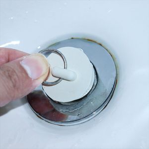 Round Water Sink Plug with Pull Ring Rubber Bathtub Stopper Sewer Drain Cover Washroom Kitchen Bathroom Supplies Leakage-proof