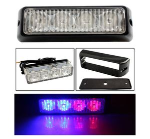 DRL Strobe Flash 4 SMD LED 12V 24V Warning Light Car Emergency Beacon Headlights Assembly Fit Hazard SUV Offroad Truck2035573