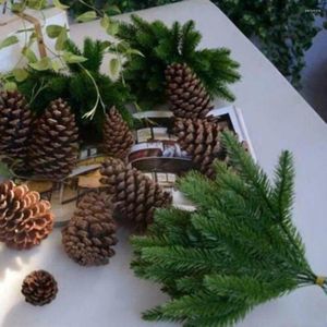 Decorative Flowers 24X Artificial Plants Pine Branches Christmas Garland DIY Xmas Party Decorations Home Festive