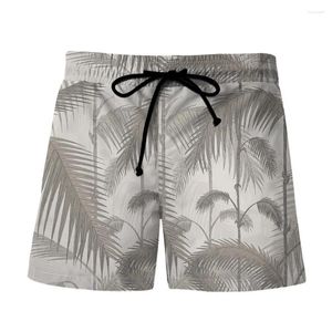 Mäns shorts 3D -tryckt kokosnötträd strandmönster byxor leder trenden. Modetrend avancerade tyger är bekväma och mjuka