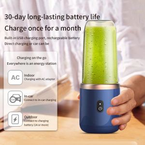 Juicers 2023 Ny bärbar USB Färsk fruktjuice Blender Mini Mixer Electric Juicer Machine Smoothie Maker Blender Cup Bottle