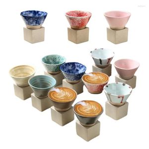 Muggar Intressant klassisk 100 ml/3.38oz kaffemugg keramikmjölk te koppar med bas mode konst drinkware gåva