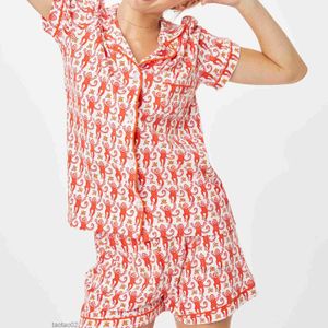 Women Cute Roller Rabbit Pajama Monkey Print Sleep Sleep Pajama Sets for Women 2 -Place Short Sleeve Pasppy Passing Pj Zestawy 240408