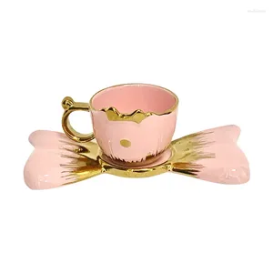 Kubki popołudniowa herbata kawa kreatywna ceramiczna kokarta i spodek espresso 6 filiżanek spodek Sanda