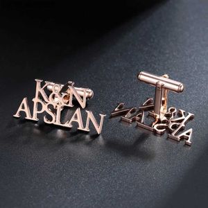 Cuff Links tangula personalizzato personalizzato in acciaio inossidabile personalizzato Nome cufflinks gemelli-octleman Accessori per feste-baldoria da festa-baldoria da festa Y240411