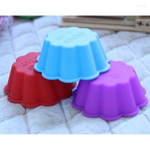 Stampi da forno 3 pezzi di alta qualità a colori silicone stampi per torta per cucciolo di muffin cioccolato stampo stampo formetteria 6 colori