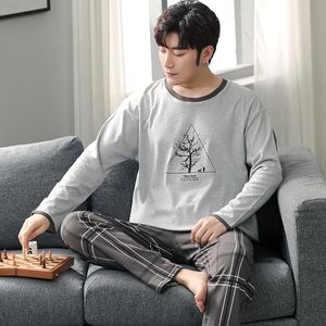 Suochao 2023 Новые наборы пижамы для мужских с длинными рукавами