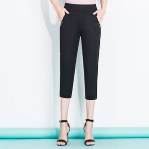 2023 Damen -Capris -Hosen für Frauen elastischer Hochtail