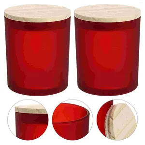 Candele 2 pezzi Mason Mason Simple Cup Contenitori Matrimonio Coppe decorative Porta del barattolo vetro Miss Scenta