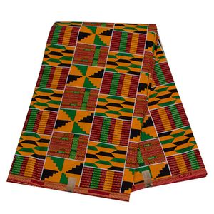 6 Yards Ankara Fabric Afrikaner Real Wachsdruck Baumwolle 100% Afrikanische Stoff für Frauen Kleider Stoff 24FS1380