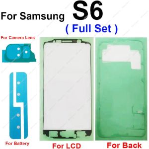 LCD-Bildschirm + Rückabdeckung + Batterie + Kamera-Objektivaufkleber Voller Set-Klebeband für Samsung Galaxy S6 S6 Edge S7 S7 Edge GM-G935