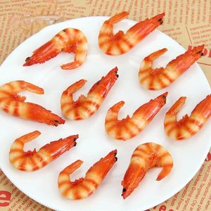 Decorative Flowers 1pc Simulation PVC Shrimp Foods Vegetables Model Artificial Lobster High Imitation Pography Props Food