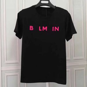 2023 Мужская дизайнерская футболка буква печатная черная рубашка с коротки