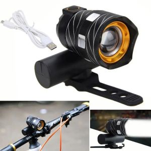 Z30 15000lm Bisiklet LED Işık Bisiklet Işık USB Şarj Edilebilir Far Fens Işığı Su Geçirmez Zoomable Bisiklet Lambası Bike için