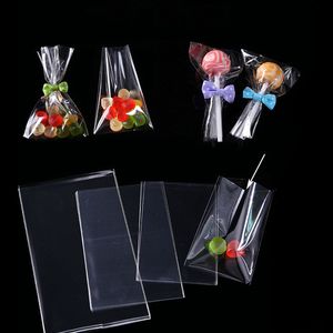 100pcs/lote transparente sacolas plásticas embalagens de biscoitos de doces Clear App Bag da Bolsa Crianças Infantilos Poucos de Férias de Férias de Férias