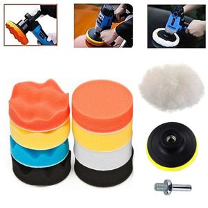 Kit de polimento de carro Auto-adesivo Buffing Sponge Sponge Wool Polish Polish para Polisher de Carrocinente Adaptador de Detalhes de Detalhes