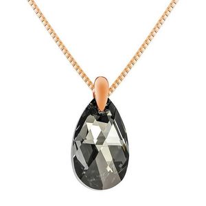 Colares pendentes Hermosa Black Crystal Colar Gifts for Women Crystals De 925 Sterling Silver Jewelry for Girl 240410