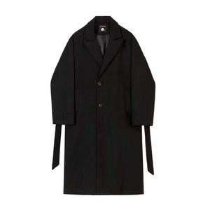 Zagęszczona tweedowa designerka kurtki wiatrówki męskie płaszcze płaszcza wiatrowoodporna wiosenna sprężyna jesienna płaszcz długi rękaw luźne okop