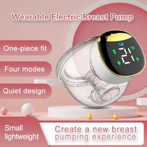 Enhancer MY373 LED Breast Pump Intelligent Electric Wearable Breasts Press Machine Automatiska tysta pumpar Transparent pumpmaskiner