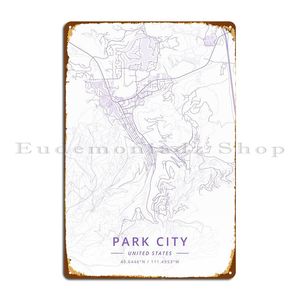 Park City States United Metal Place Poster Painting Club Crie pôster personalizado de lata de garagem