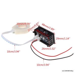 DC 5-120V 100Aミニデジタル電流電圧アンプメートルアンプルゲージ付きホールエフェクトセンサートランスプラスチックシェル