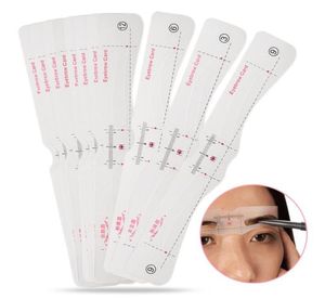 Microblading 12 Typen Eyebrow Schablone Lineal Tragbares Schnellmake -up -Versorgung Kosmetische Werkzeuge Microblade Eye Brow Make -up Tattoo Supply9646164