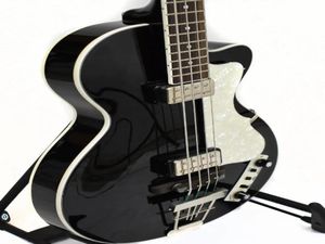 4 String 1960039s Hofner Violin Club Black Electric Bass Guitar 30quot kort skala Längd Vit Pearl PickGuard6628656