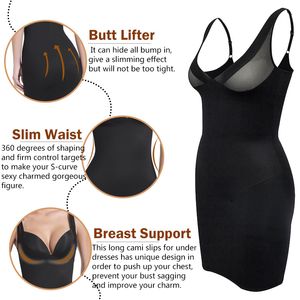 Kobiety pełne ciało Shapewear Camisole Slips Schower Shaper Taist Trainer Trener Corset Control Miex Control na sukienki