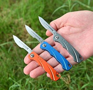 Mini Aluminiumlegierung Ersetzen Sie Klingenklappmesser Skalpell Utility Carving Cutter Outdoor Tragbares Schlüsselbund -Camping -EDC -Werkzeug mit 10p2128228