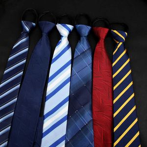 TIE Mens vestido negócio noivo Brideroom Student Camisa profissional feminina vermelha preta azul de zíper conveniente do tipo preguiçoso homem preguiçoso