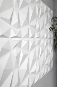 壁紙の装飾3D壁パネルダイヤモンドデザイン12タイル32平方フィート野菜繊維壁棒5864415