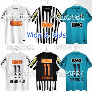 レトロ2011 2012 2013サントスレトロサッカージャージ11 12 13 Neymar Jr Ganso Elano Borges Felipe Andersage Classic Men Kids Kit Shirds Jersey